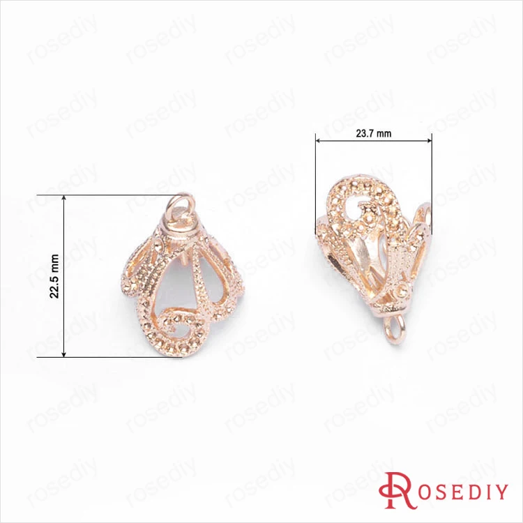 Латунные бусины с полубулавками 23x15 5 мм 24 к цвета шампанского|diy jewelry accessories|jewelry