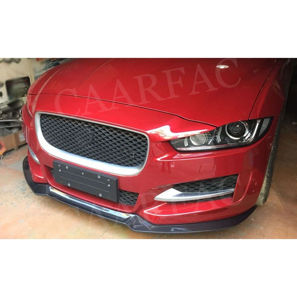 Передний спойлер из углеродного волокна для Jaguar XE XF Sedan 4 Door 2015 2018 передний бампер