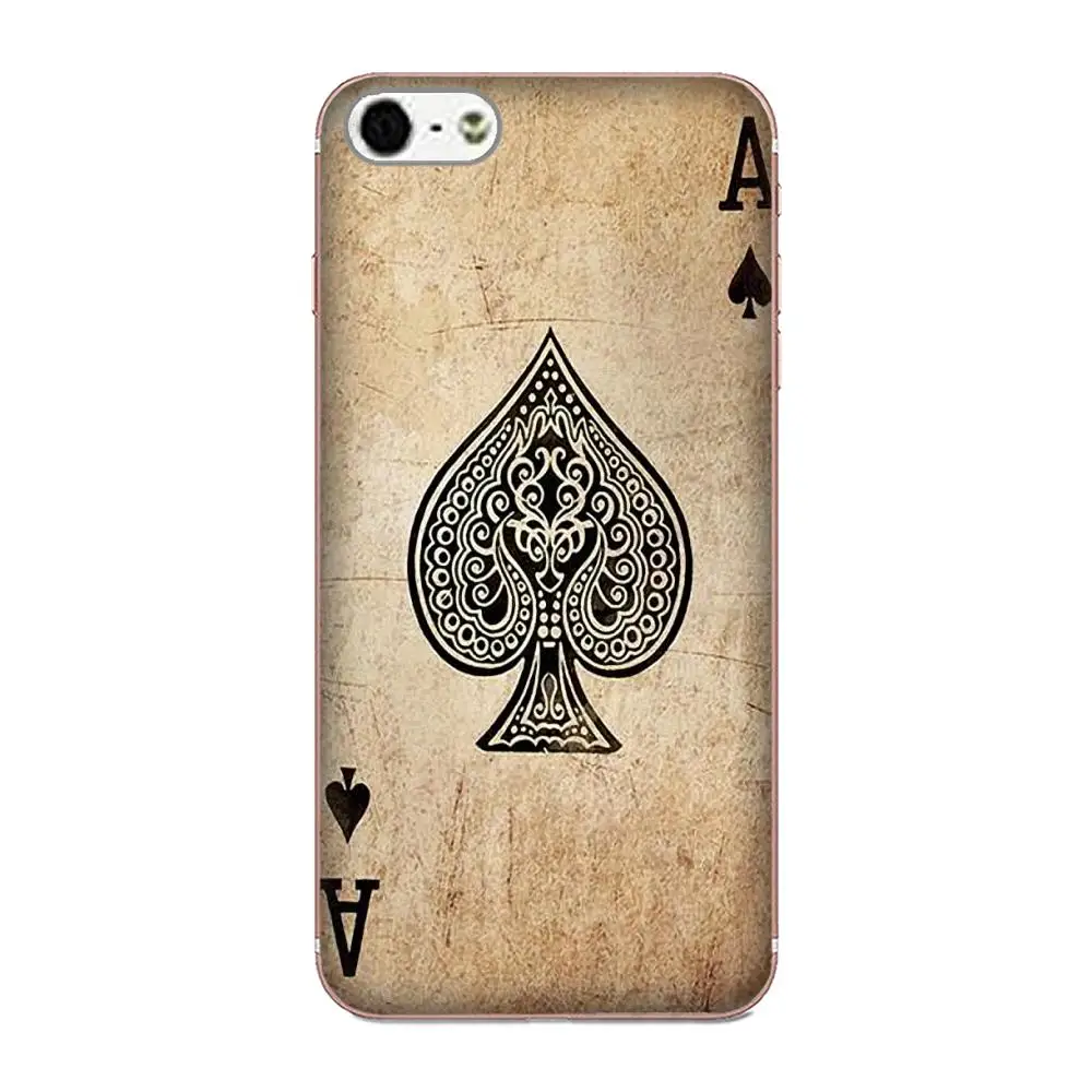 Ace Of Spades из пакета игральных покерных карт TPU протектор для Huawei P8 P9 P10 P20 P30 Mate 7 8 9 10 20