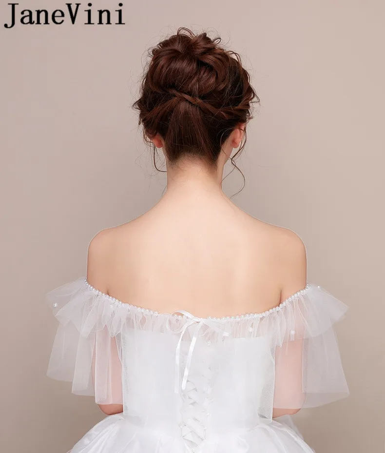 Женская кружевная накидка-болеро с вырезом лодочкой и жемчугом | Свадьбы