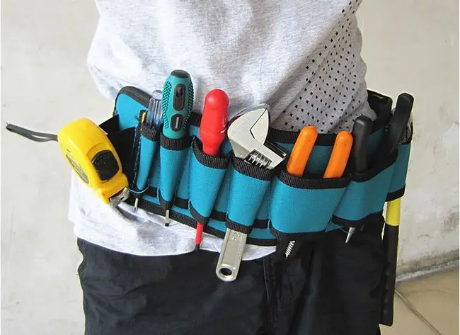 SunRed высокое качество синий с черной холщовой сумкой для инструментов пояса