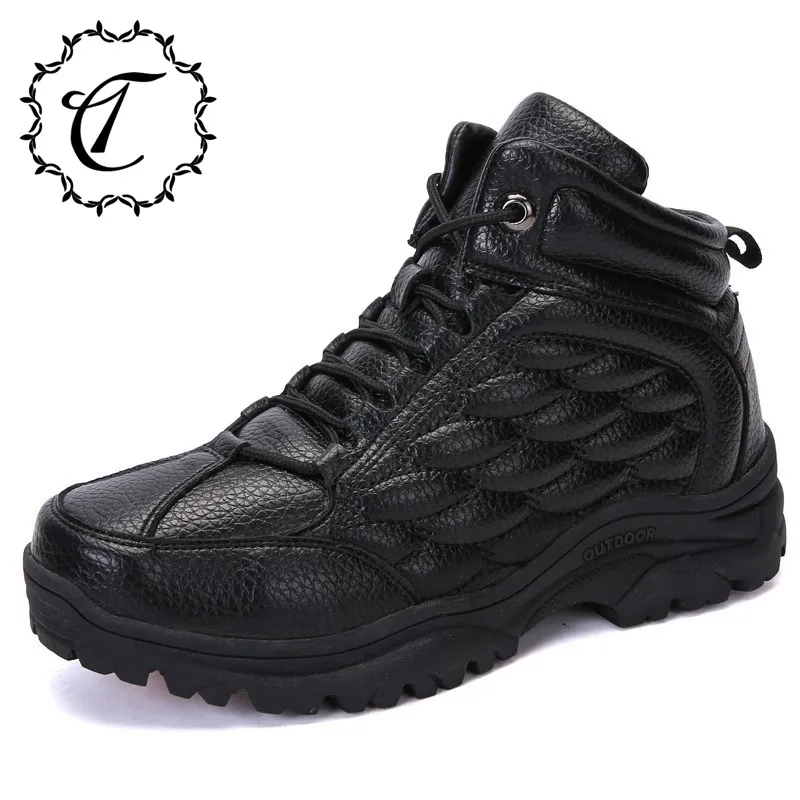 CatriCa Black Brown 2019 Designer Waterproof Leather Men Shoes High Top Quality Fashion Luxury Male Winter Snow Ankle Boots 8022 | Обувь