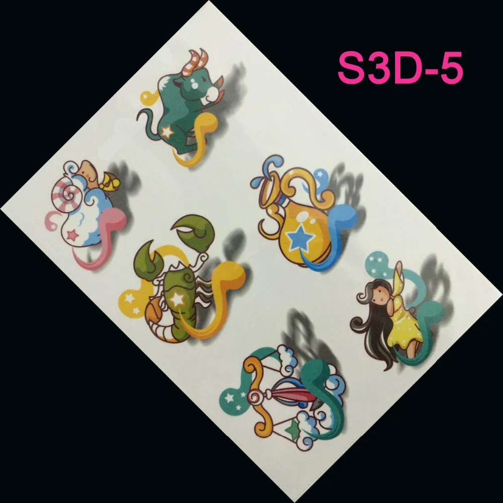 Специальное предложение 3d тату женские сексуальные товары 12 знаков зодиака