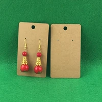 400 pcslot jewelry kraft paper cards displays packaging jewelry blank earring accept custom logo