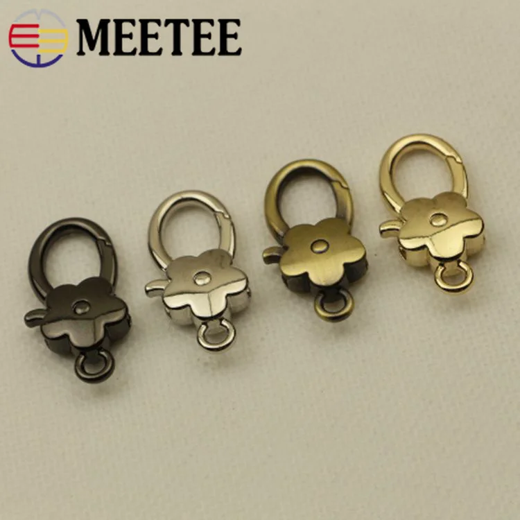 Meetee 10 шт/30 шт металлическая сумка пряжки лямки ремень Вертлюг Пряжка брелок