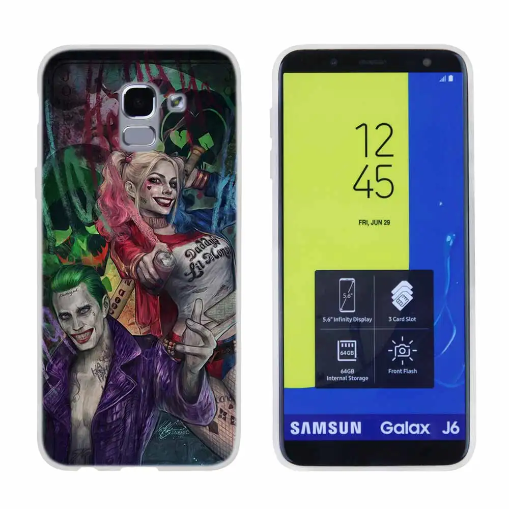 as the picture 14 Мягкий чехол из ТПУ для samsung Galaxy J6 J8 J3 J5 J7 J4 Plus EU Prime Pro Ace j610 Joker and Harley Quinn - Цвет: as the picture 14