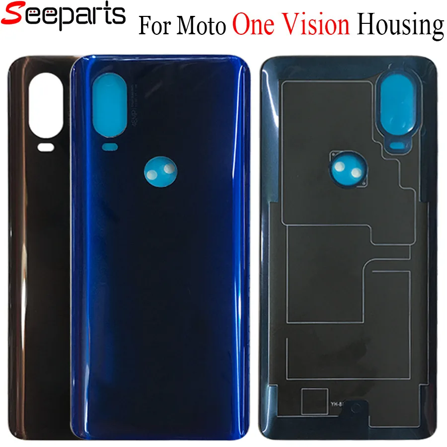 Оригинальная задняя крышка для Motorola Moto One Vision чехол батареи запасная часть P50