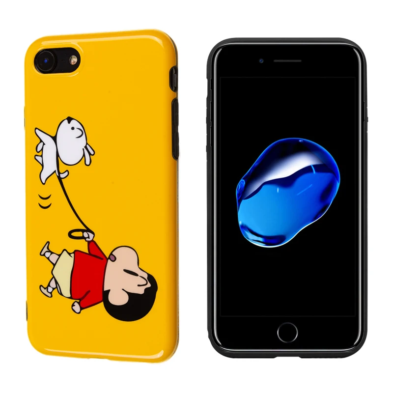 Роскошный Глянцевый Мягкий силикон imd чехол для iPhone 7 8 X Plus 10 6 S милый мультфильм