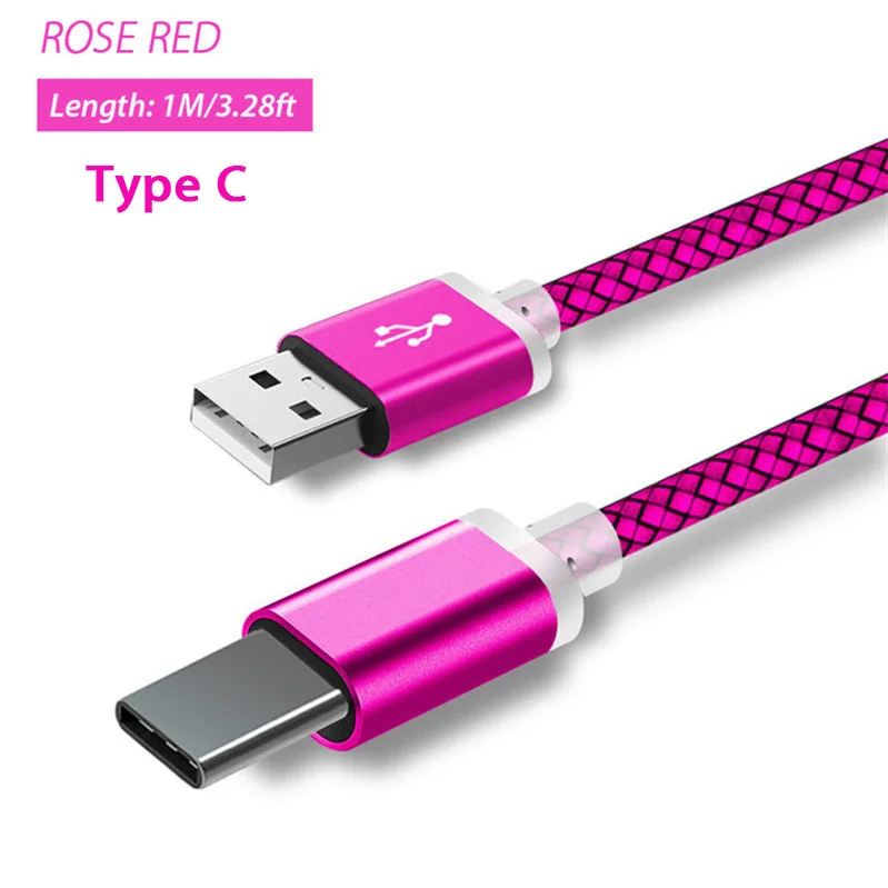 ROSE Type C Cable 10 мм usb type C Расширенный разъем зарядный кабель для oukitel k5000/k10000 max/u18/WP5000/K10 Vernee X Crystal S2/Pro USB-C шнур - Цвет: ROSE Type C Cable