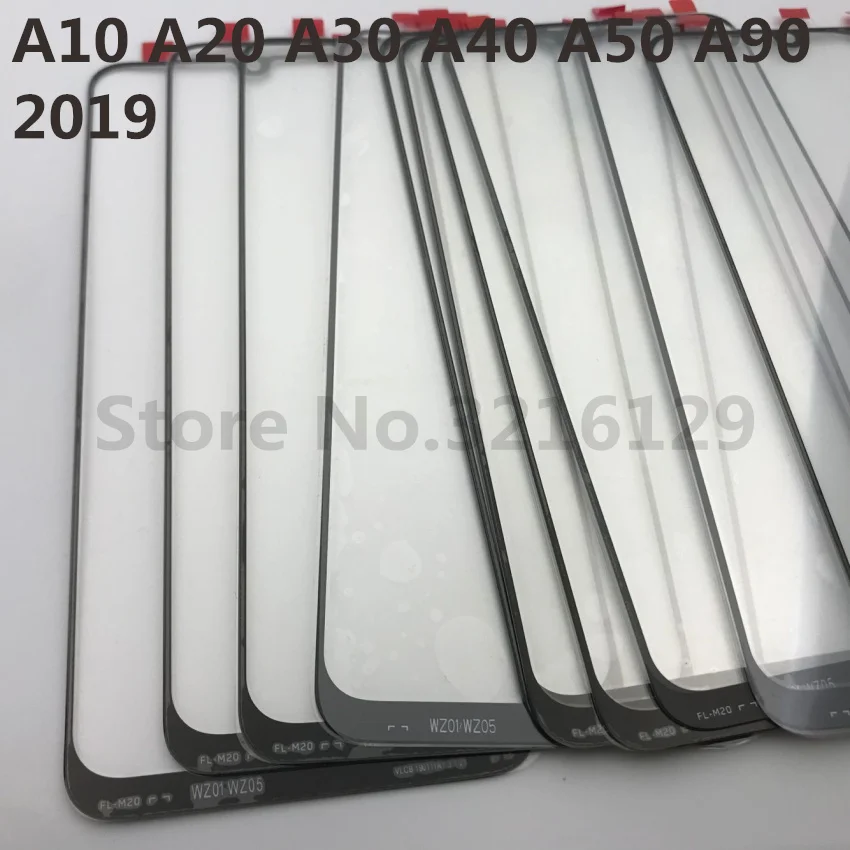 Для Samsung Galaxy A10 A20 A30 A40 A50 A60 A70 A80 A90 M10 M20 M30 ЖК-дисплей с сенсорным экраном на передней внешняя стеклянная панель Замена