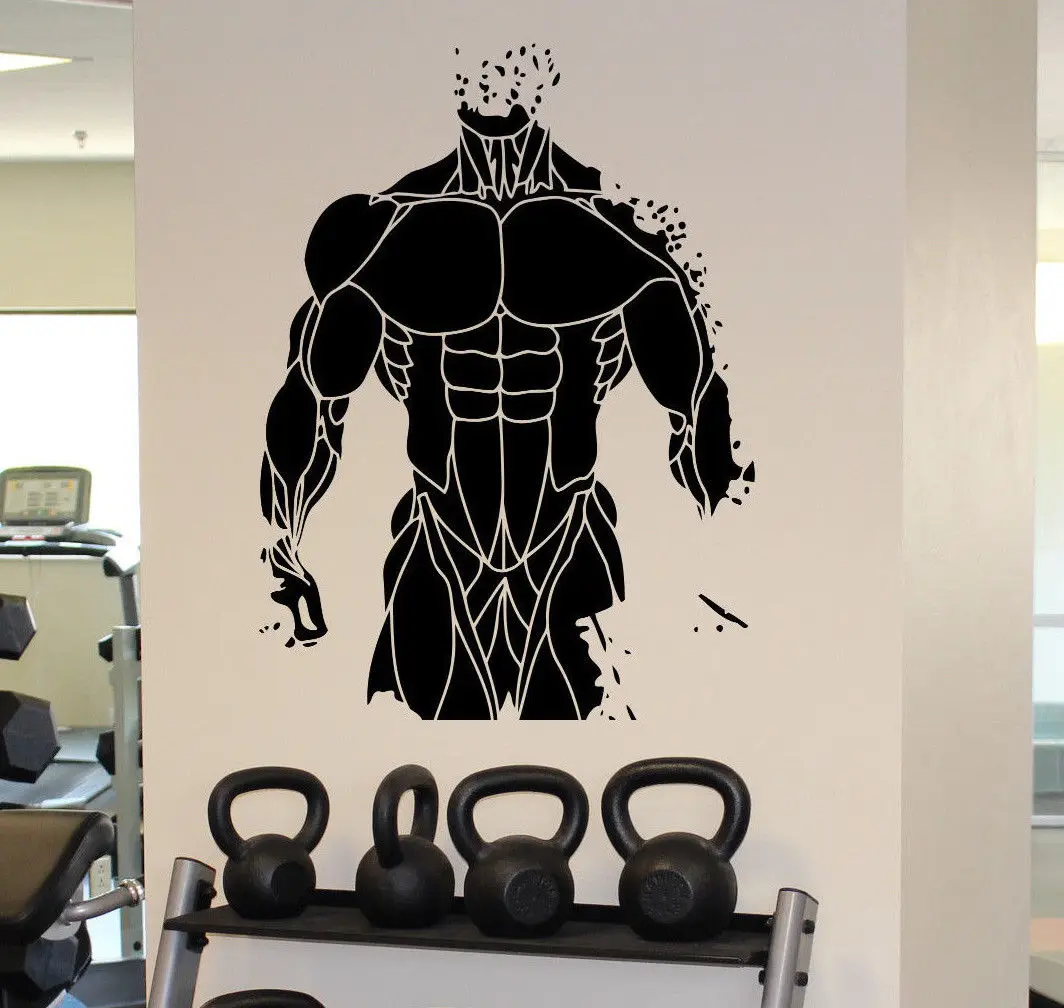 

Wall Decal Fitness Gym Bodybuilding Vinyl Sticker Sport Home Wall Art Decor E652