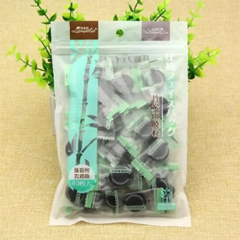 40 шт. маска из натурального прессованного бамбукового угля Высококачественная