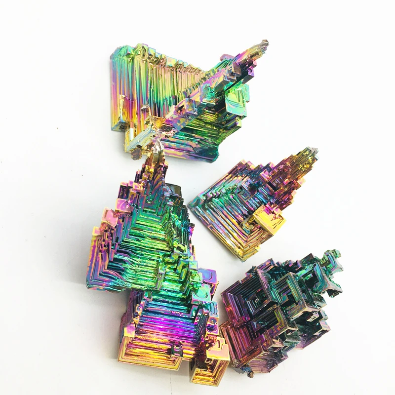 Бимут Радуга яркий кристалл геод вес элемент биминеральный натуральный