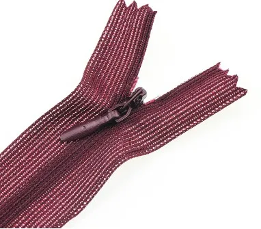wine red 5 шт./лот 60 см закрытый конец застежки-змейки-невидимки для юбка штаны нейлоновая кружевная молния для DIY Швейные Одежда на застежках-молниях для P051 - Цвет: wine red
