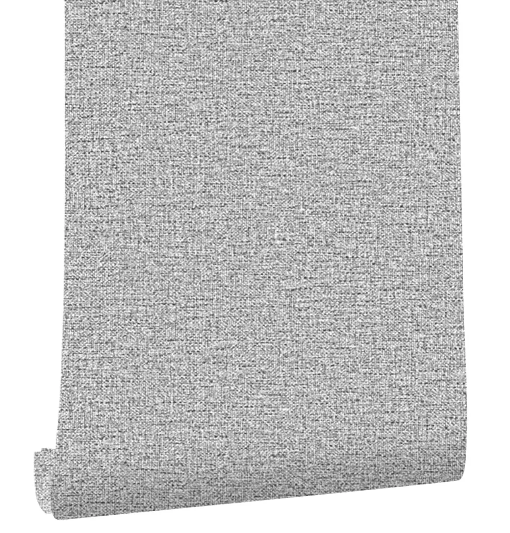 HaokHome искусственная Grasscloth палку корки Wallpape сплошной цвет серый лен самоклеющиеся контакт Бумага гостиная Спальня home decor