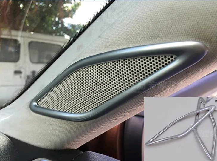 matt 2pcs WELKINRY для VW Golf 7 7,5 MK7 VII MK7.5 2013- Автомобильная дверь колонна столб интерьер треугольник динамик стерео аудио звук отделка - Название цвета: matt 2pcs
