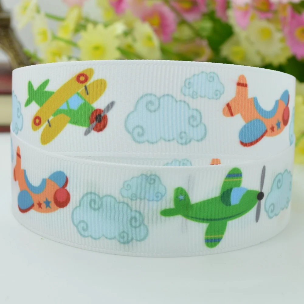 DUWES 7/8 &quot22 мм 2 5 10 20 50 ярдов машина самолет грузовик напечатанный grosgrain ленты волос