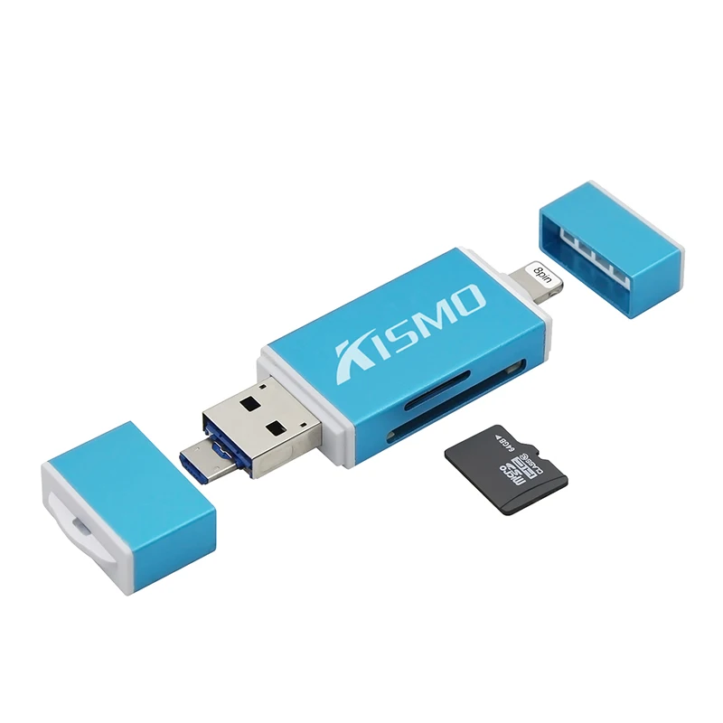 Kismo Micro SD TF карта OTG USB устройство для чтения карт памяти iPhone X 8 7 6 ipad S6 S7 Edge Mate