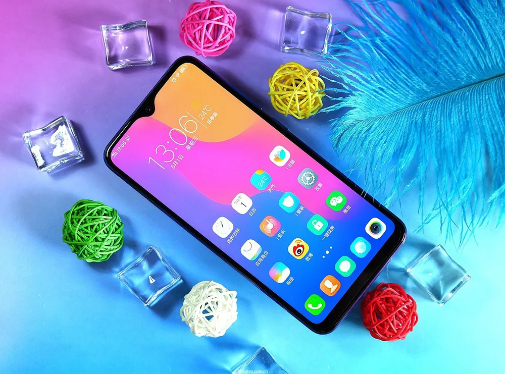 DHL Быстрая Vivo U1 4G LTE мобильный телефон Snapdragon 439 Android 8,1 6," 1520x720 4 Гб ram 64 Гб rom 13,0 МП отпечаток пальца ID лица
