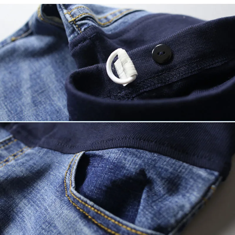 

Ninth Pants Maternity Clothes For Pregnant Women Denim Jeans Pregnancy Trousers Elastic Prop Belly Stretch Nursing Clothing
