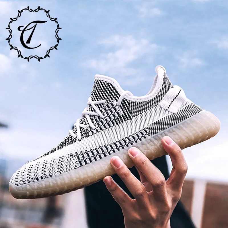 CatriCa Summer Hot Sale Knit Breathable High Quality Male Men Shoes Designer Trainers Fashion Sneakers 2019 Gray White L-A-22 | Обувь
