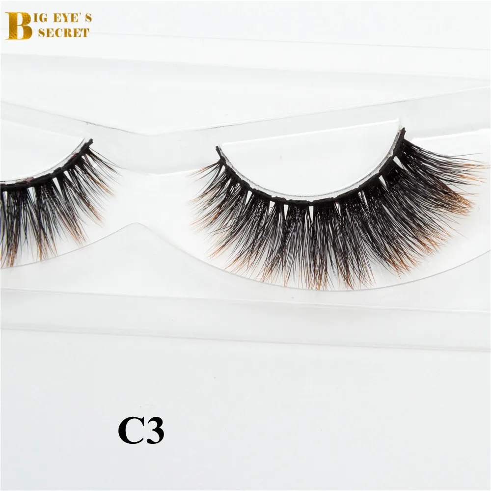 

Beautiful and Tasteful design 3D colorful faux mink lashes Luxury soft Premium silk eyelashes wholesale eyelashes false eyelash