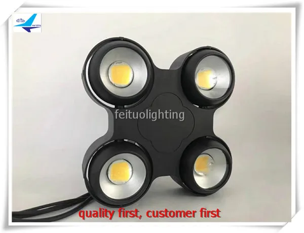 Открытый теплый белый 4x100 Вт Cob Led Blinder свет 4 глаза аудитория Dmx Свет Звук активная