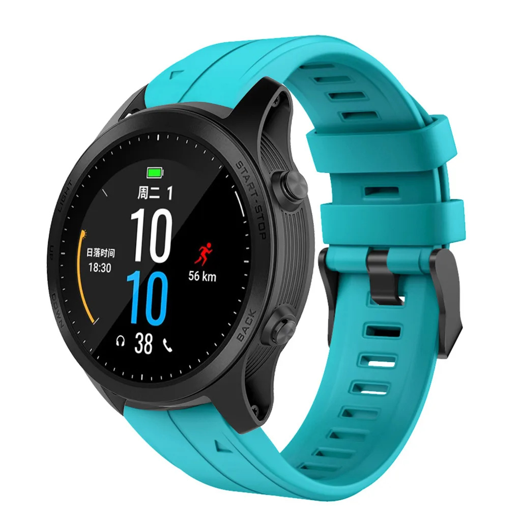 Силиконовый сменный ремешок для наручных часов Garmin Forerunner 945 спортивные роскошные