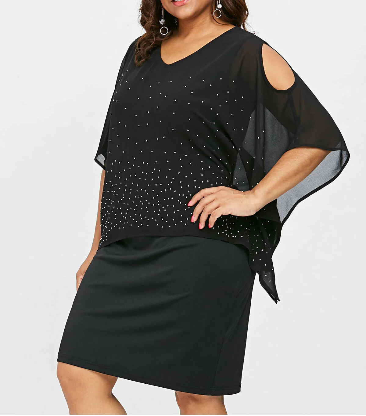 Женское цельнокроеное платье новинка 2019 модное свободное черное средней длины с