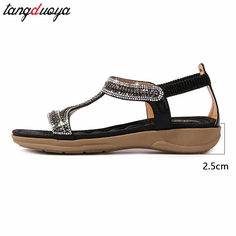 Женские сандалии со стразами босоножки женская обувь летние пляжные для женщин