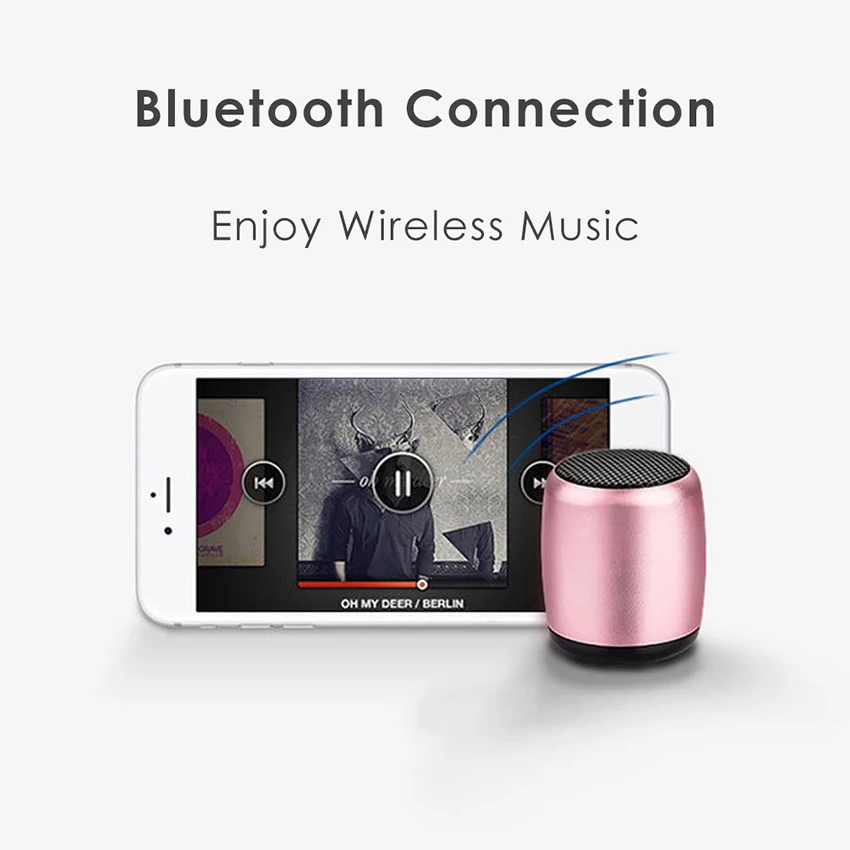 Aimitek TWS супер мини беспроводной Bluetooth динамик карманный размер Портативный бас алюминиевый динамик селфи пульт дистанционного управления Кнопка воспроизведения музыки