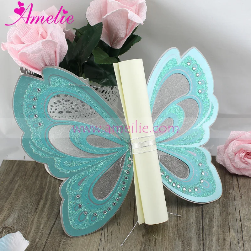 Ручной работы уникальные пригласительная открытка на свадьбу DIY искусственная