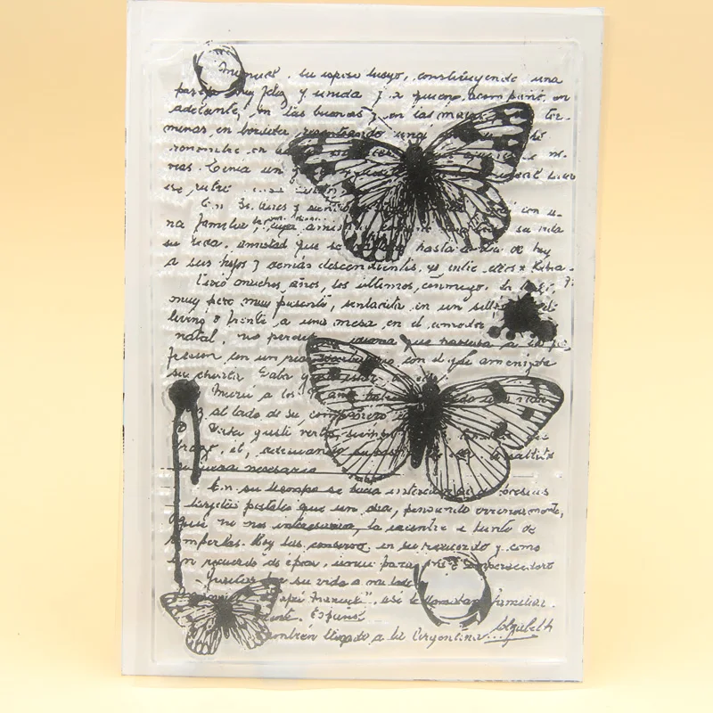 KLJUYP фон бабочки прозрачные штампы для скрапбукинга бумажные крафтовые