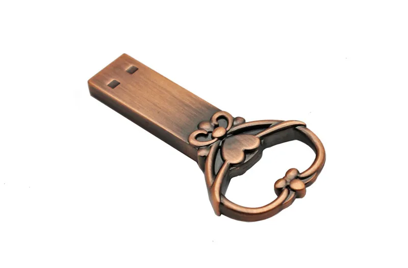 JASTER медный ключ в форме сердца, usb флеш-накопитель, флеш-накопитель, 4 ГБ, 16 ГБ, 32 ГБ, 64 ГБ, металлические ключи, карта памяти, свадебный подарок