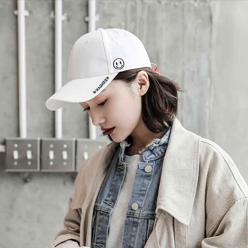 New Parent-child Cotton Baseball Caps Hats with Embroidery Letters Long Rings Men Women Hip Hop Bone Snapback Female Kids Hats