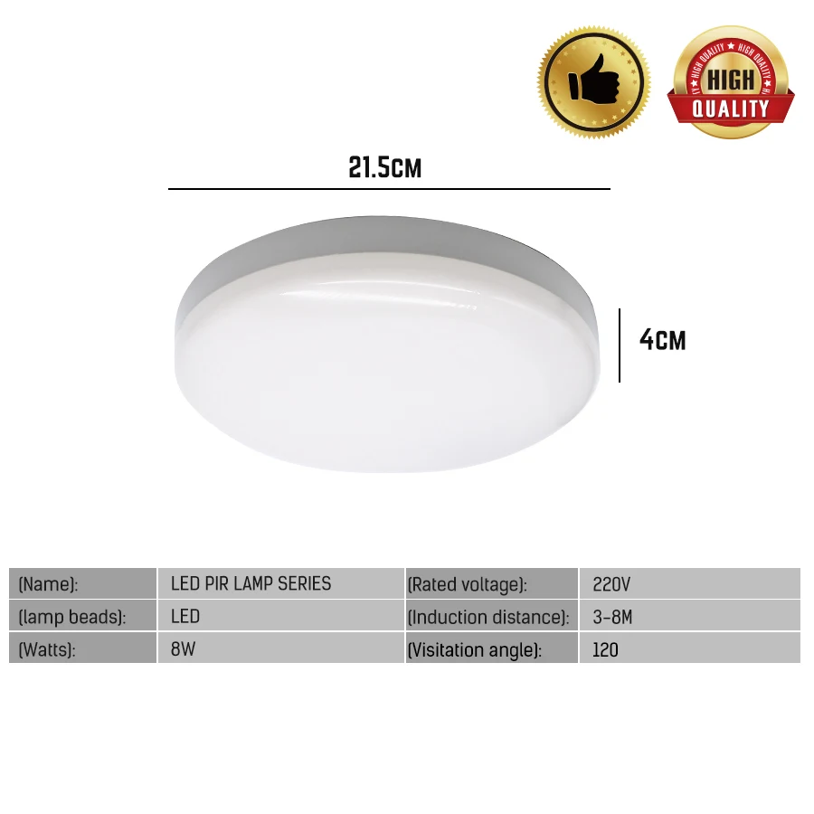 LED pir lamp series sound&amplight control indution AC 8W Intelligence sensor aisle balcony garage stair case lighting | Лампы и