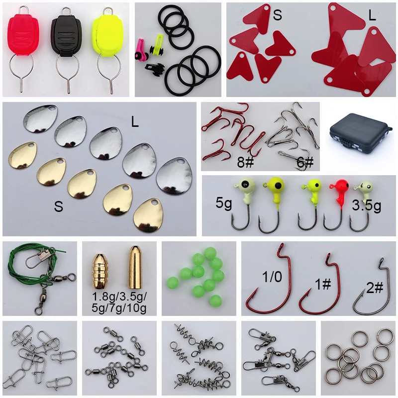 Аксессуары для техасской рыболовной снасти 127 шт./компл. медное пулевидное