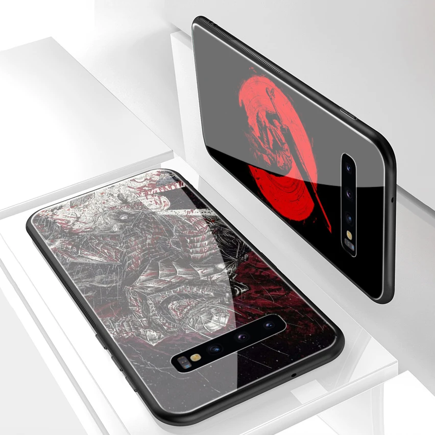 Lavaza Berserk Guts Anime Glass TPU Case for Samsung Note 8 9 S7 S8 S9 S10 A10 A20 A30 A40 A50 A60 A70 Edge Plus | Мобильные