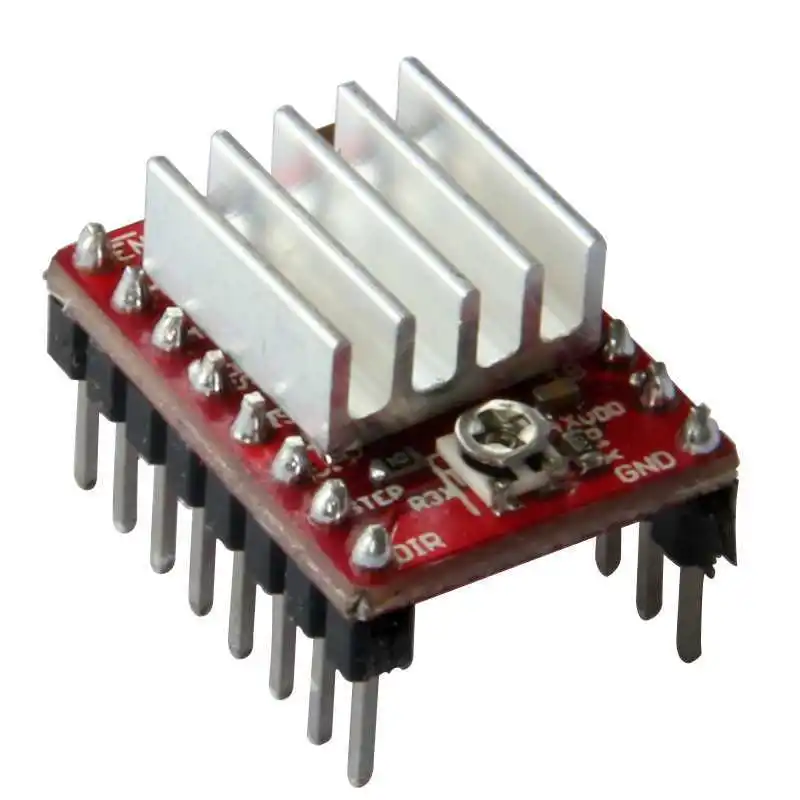

Geeetech 4 x Soldered stepstick A4988 shield pololu motor driver with heatsink for 3D printer ReepRap Mendel