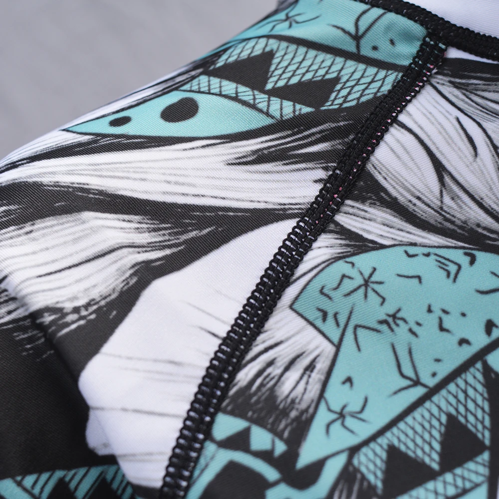 Женский купальник с сублимационной печатью UPF 50 Rashguard длинными рукавами для