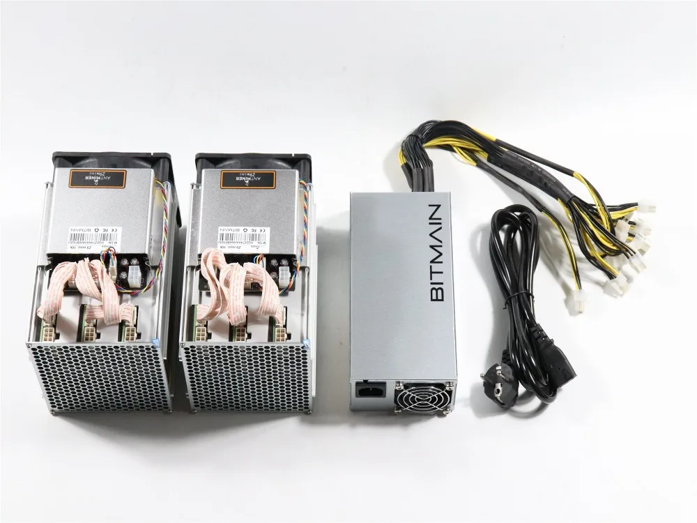 2 шт б/у ZCASH Miner Antminer Z9 Mini 10k Sol/s 300W с 1pc Bitmain APW3 1600W PSU хорошая прибыль лучше чем A9 S9