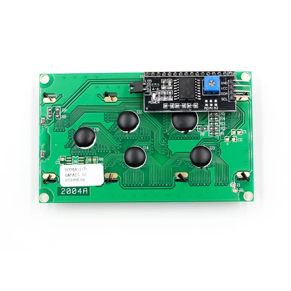 ЖК дисплей 2004 + I2C 20x4A синий/зеленый экран HD44780 символьный дисплей/w IIC/I2C модуль