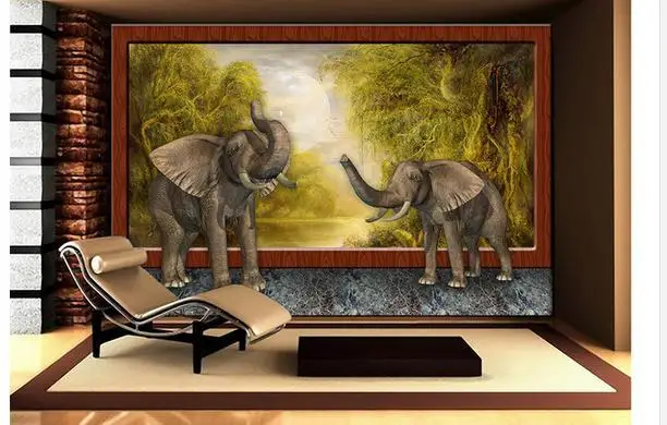 3d обои на заказ стиль 3 d лес Слоны фон обои|background fish|wallpaper white backgroundwallpaper bathroom |