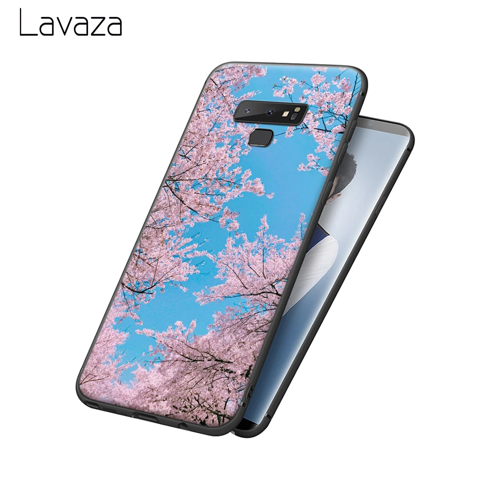 Lavaza Plant Flower Cherry Soft Case for Galaxy A3 A5 2016 2017 A6 plus A7 A8 A9 J6 2018 A10 30 40 50 70 |