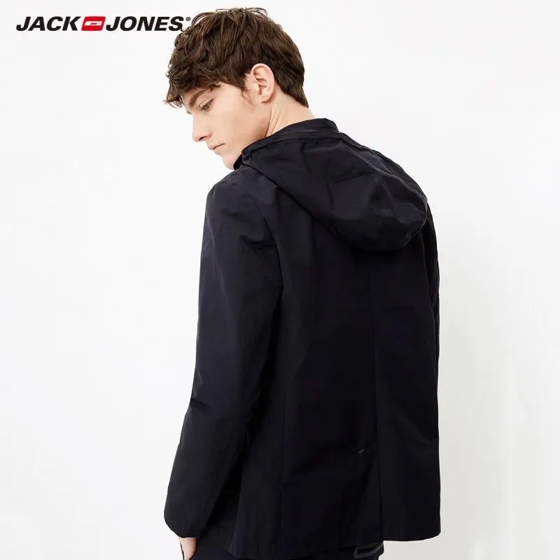 JackJones Для мужчин прямой крой с капюшоном блейзер британский стиль случайный