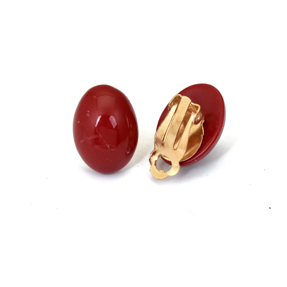 Женские серьги клипсы без пирсинга простые украшения геометрической формы