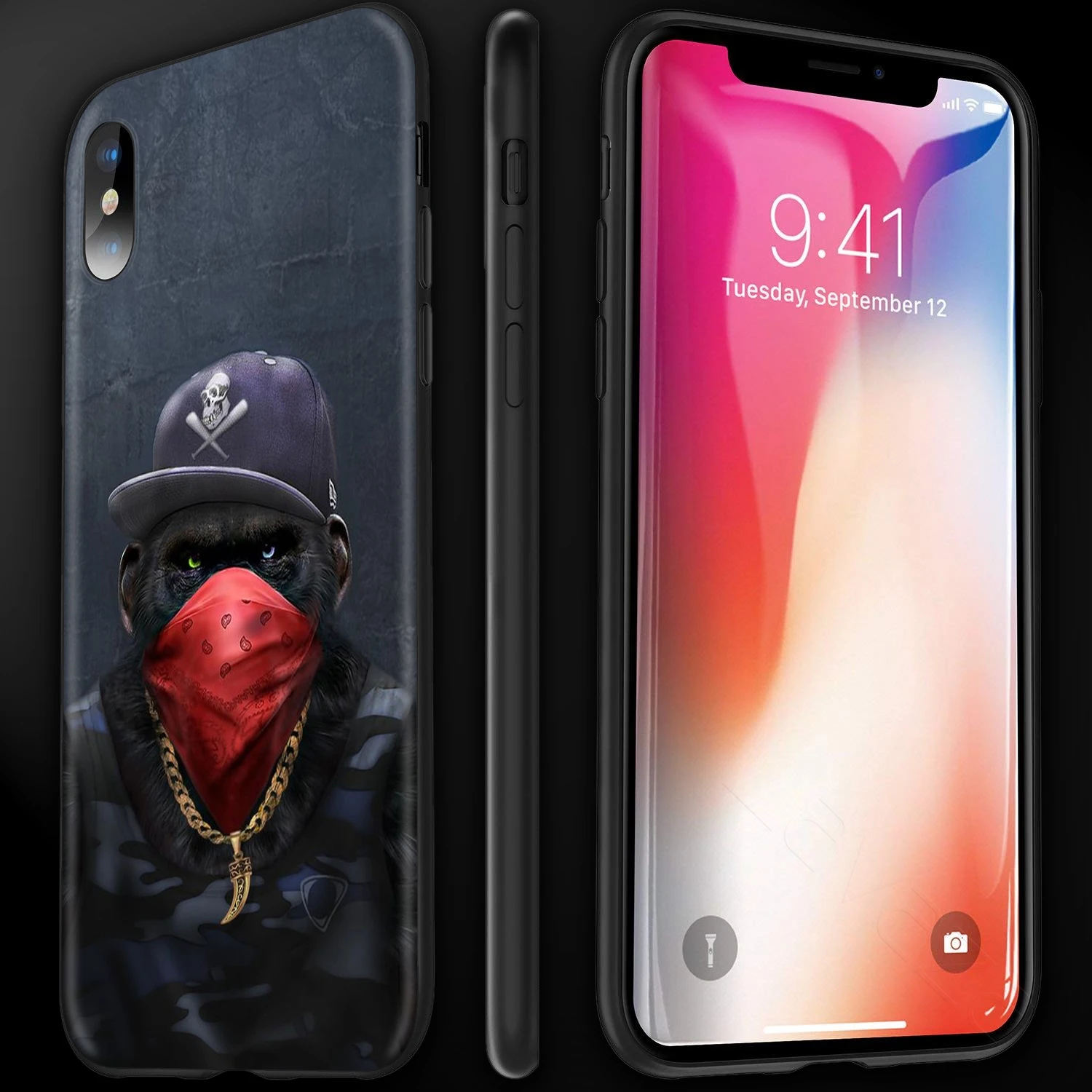 Чехол Lavaza Swag Гангстер обезьяна череп бандана для iPhone 11 Pro XS Max XR X 8 7 6 6S Plus 5 5S se