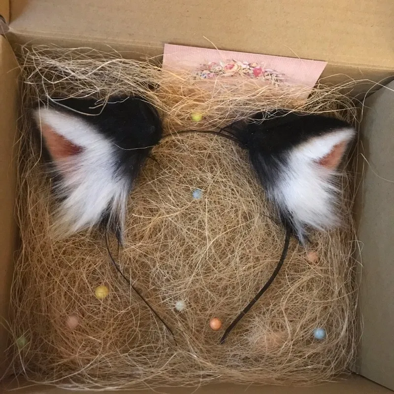 НОВЫЙ LOL Косплей Аниме Лолита лиса neko уши головной убор ручной работы голова
