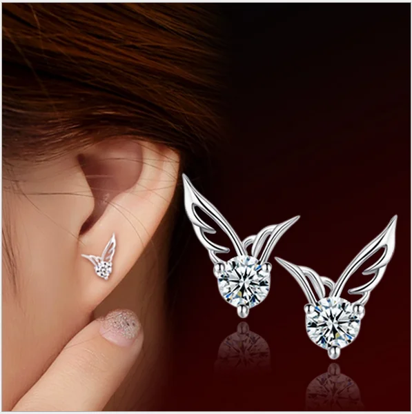 OMH оптовая продажа модные ювелирные украшения крылья ангела Кристальные