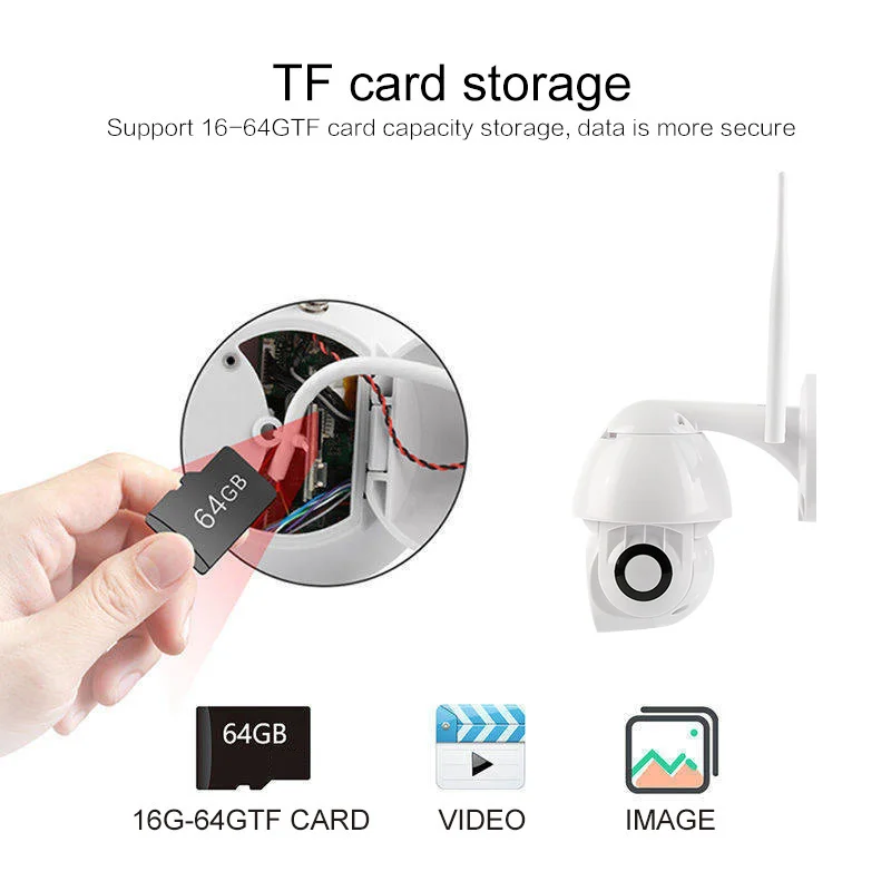 IP-камера купольная 1080P 2 Мп Wi-Fi PTZ IP66 | Безопасность и защита